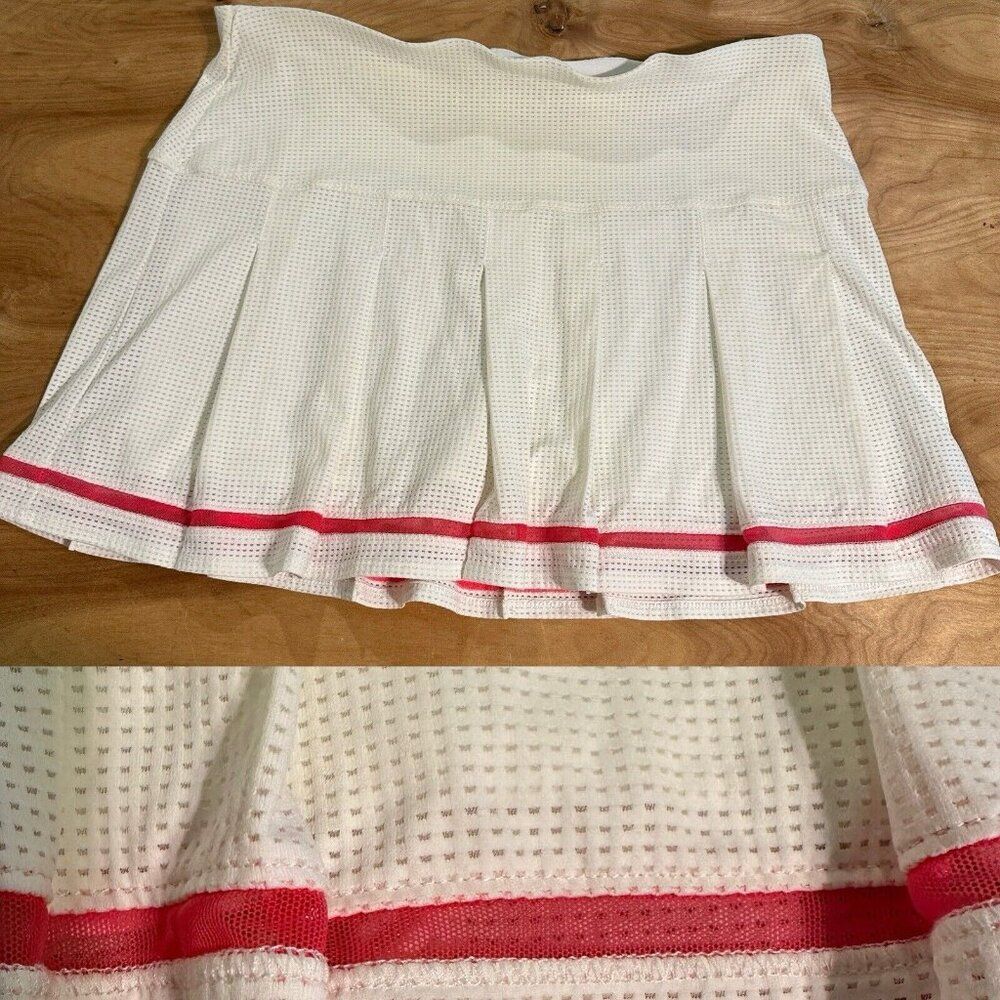 lucky in love Ladies Sz L Tennis Golf pickleball skort Stretch pull on Mesh